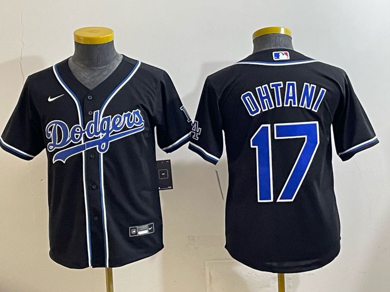 Youth 2025 Los Angeles Dodgers #17 Ohtani Black Game Nike MLB Jersey style 002